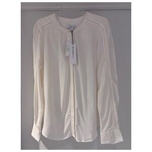 Women's Liz Claiborne Split Crew Neck Long Sleeve Blouse, Size L